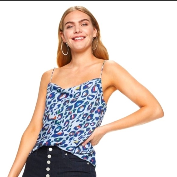 Nine West Blue Leopard Print Cami & Skirt 2 Piece Set - Picture 13 of 14